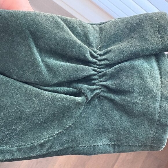 3M Thinsulate Outdoor Classic Casual Pig Suede Leather Gloves Green Sz M - Picture 6 of 8